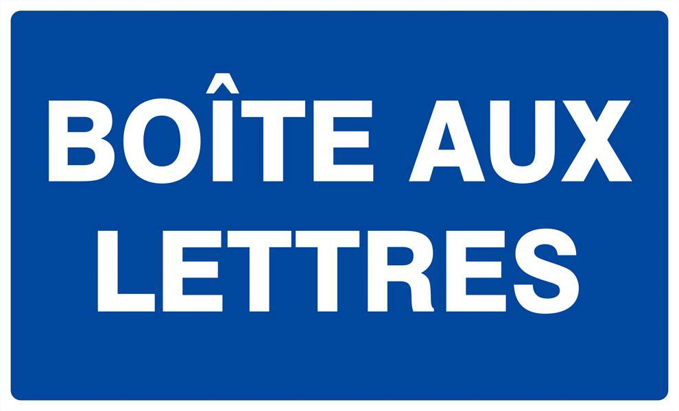Panneau rigide BOITE AUX LETTRES 330x200mm TALIAPLAST - 621609
