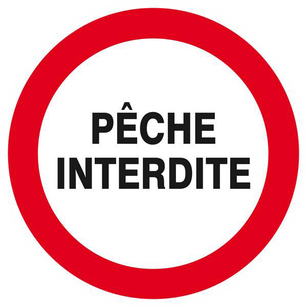 Panneau rigide PECHE INTERDITE D.300mm TALIAPLAST - 622232