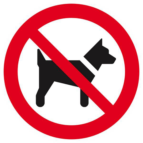 Panneau rigide INTERDIT AUX CHIENS D.300mm TALIAPLAST - 622243