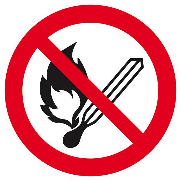Panneau rigide FLAMMES NUES INTERDITES D.300mm TALIAPLAST - 622245