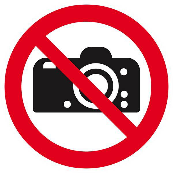 Panneau rigide INTERDICTION DE PHOTOGRAPHIER D.300mm TALIAPLAST - 622251