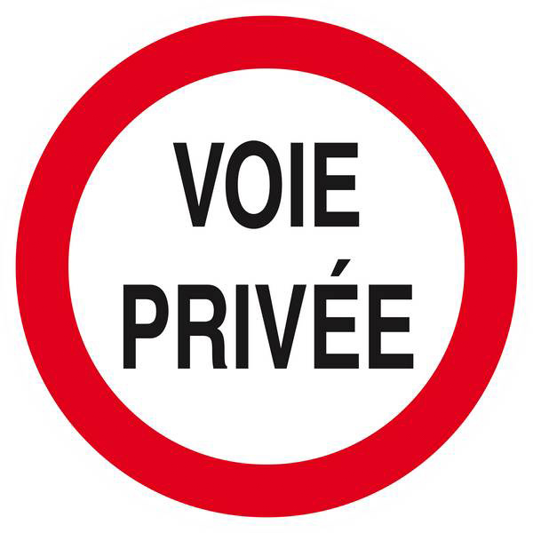 Panneau rigide VOIE PRIVEE CIRCULATION INTERDITE D.300mm TALIAPLAST - 622265