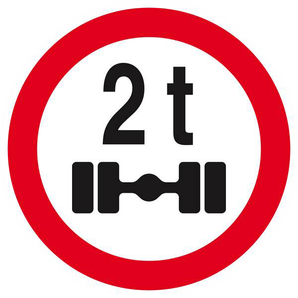 Panneau rigide INTERDIT VEHICULES PESANT S/UN ESSIEU + DE 2 T. D.300mm TALIAPLAST - 622288