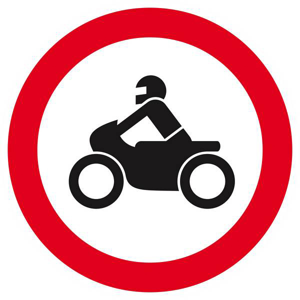 Panneau rigide INTERDIT AUX MOTOS D.300mm TALIAPLAST - 622293
