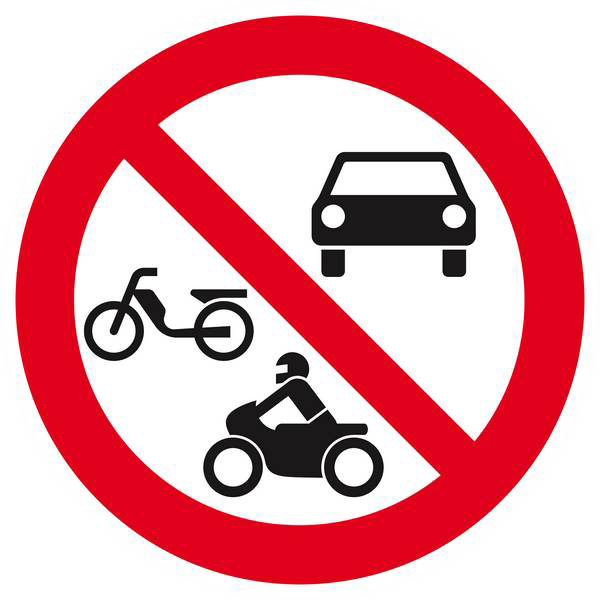 Panneau rigide INTERDIT AUX VEHICULES MOTORISES D.300mm TALIAPLAST - 622296