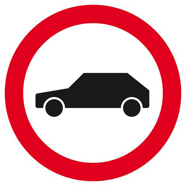 Panneau rigide INTERDIT AUX VEHICULES D.300mm TALIAPLAST - 622297