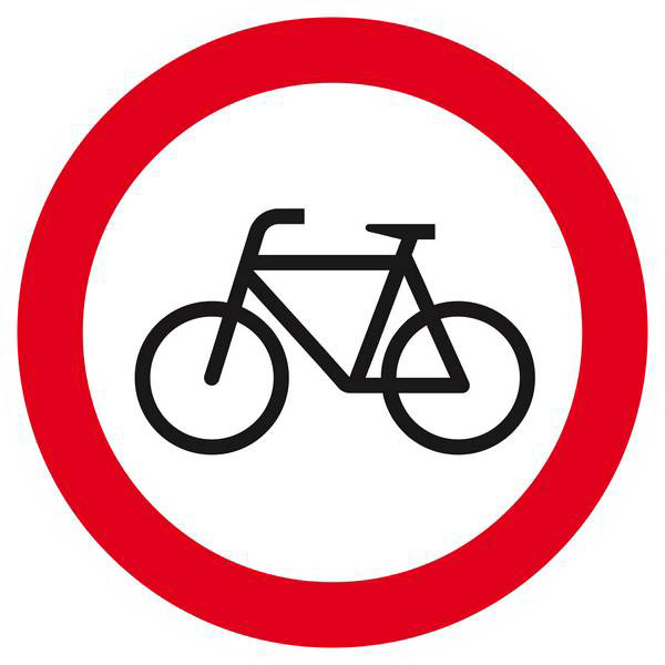 Panneau rigide INTERDIT AUX VELOS D.300mm TALIAPLAST - 622298