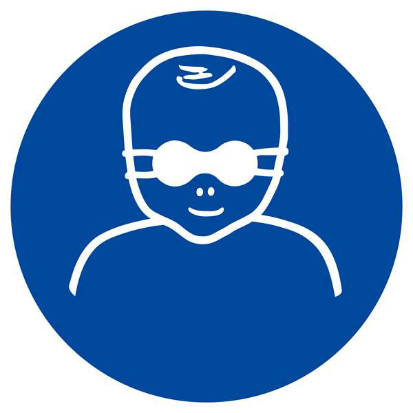 Panneau rigide PROTECTION OPAQUE DES YEUX OBLIGAT. P/ ENFANTS D.300mm TALIAPLAST - 622596