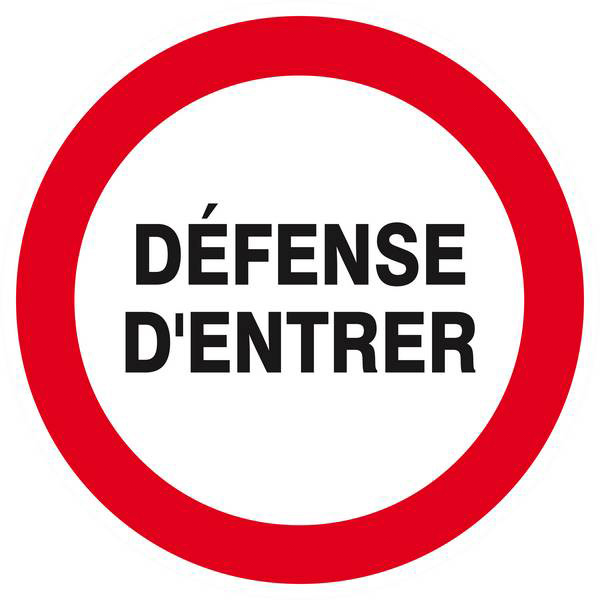 Panneau rigide DEFENSE D'ENTRER D.420mm TALIAPLAST - 623215
