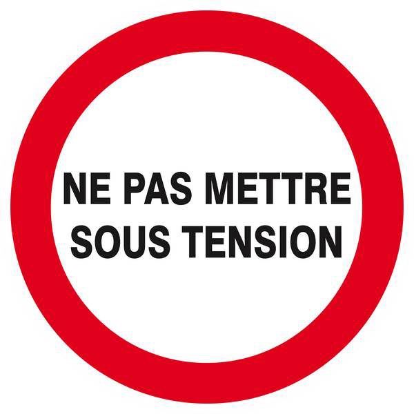Panneau rigide NE PAS METTRE SOUS TENSION D.420mm TALIAPLAST - 623229