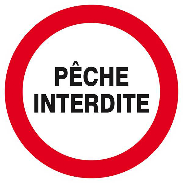 Panneau rigide PECHE INTERDITE D.420mm TALIAPLAST - 623233