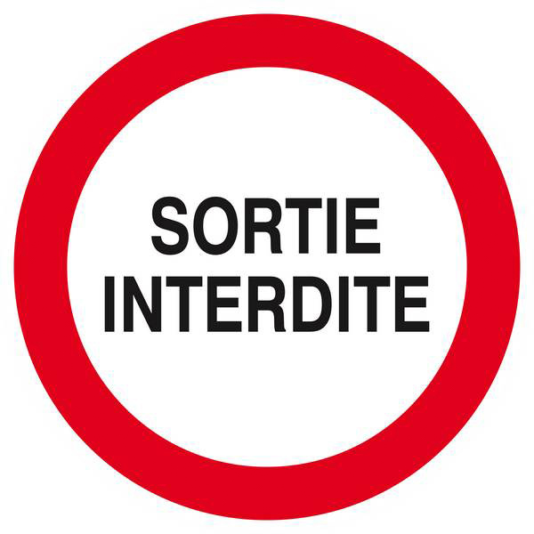 Panneau rigide SORTIE INTERDITE D.420mm TALIAPLAST - 623242