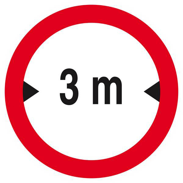 Panneau rigide INTERDIT AUX VEHICULES DE PLUS DE 3.00M DE LARGE D420mm TALIAPLAST - 623280