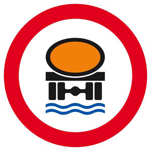 Panneau rigide INTERDIT TRANSPORT PROD. POLLUANTS LES EAUX D.420mm TALIAPLAST - 623286