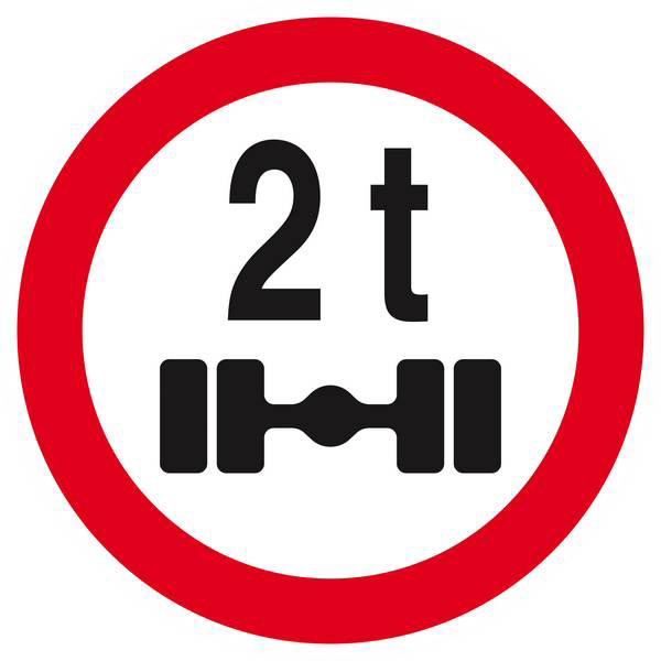 Panneau rigide INTERDIT VEHICULES PESANT S/UN ESSIEU + DE 2 T. D.420mm TALIAPLAST - 623288