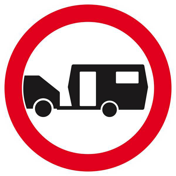 Panneau rigide INTERDIT AUX CARAVANES D.420mm TALIAPLAST - 623290