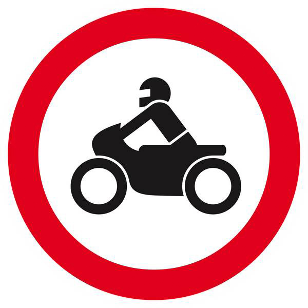 Panneau rigide INTERDIT AUX MOTOS D.420mm TALIAPLAST - 623293