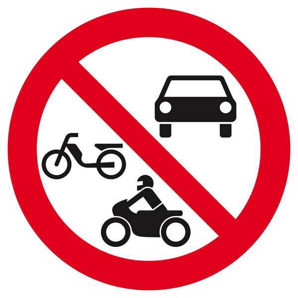 Panneau rigide INTERDIT AUX VEHICULES MOTORISES D.420mm TALIAPLAST - 623296