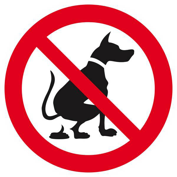 Panneau rigide DEJECTIONS D' ANIMAUX INTERDITES D.420mm TALIAPLAST - 623301