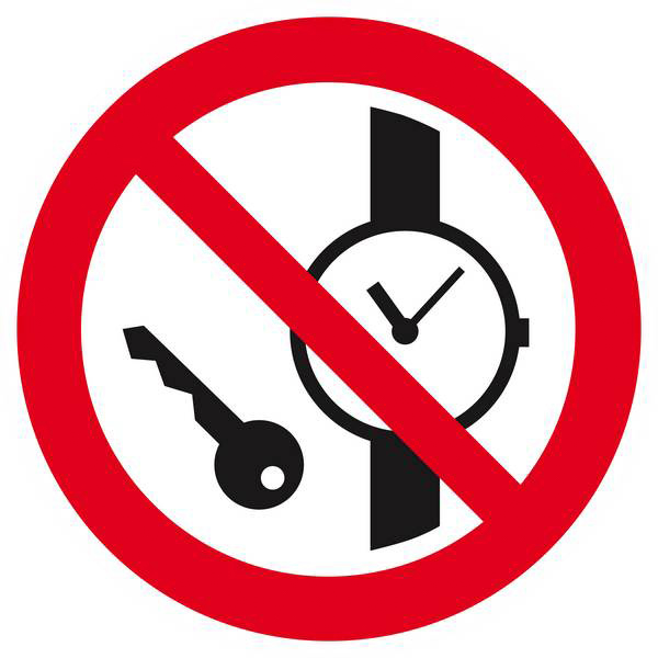 Panneau rigide ARTICLES METALLIQUES OU MONTRES INTERDITS D.420mm TALIAPLAST - 623318