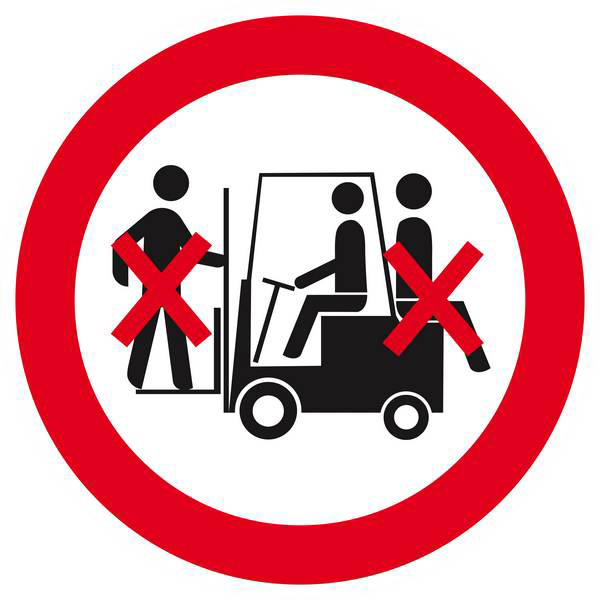 Panneau rigide INTERDIT DE TRANSPORTER DES PERSONNES D.420mm TALIAPLAST - 623321