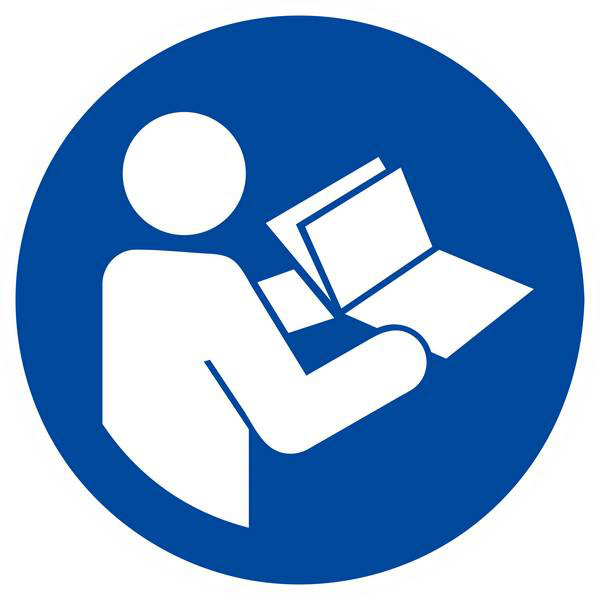 Panneau rigide CONSULTER LE MANUEL / LA NOTICE D'INSTRUCTIONS D.420mm TALIAPLAST - 623590
