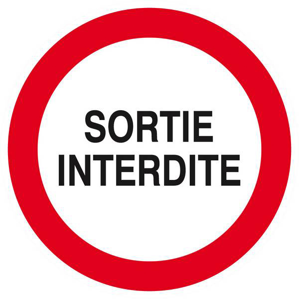 Panneau rigide SORTIE INTERDITE D.80mm TALIAPLAST - 624202
