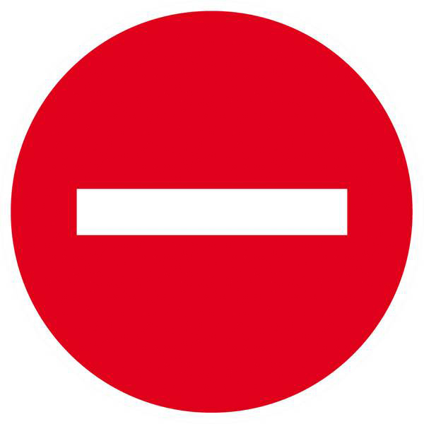 Panneau rigide SENS INTERDIT D.80mm TALIAPLAST - 624209