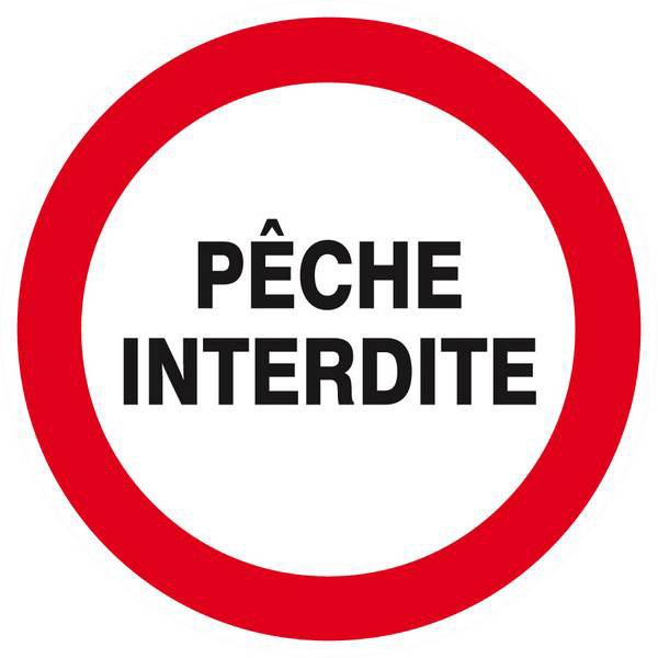 Panneau rigide PECHE INTERDITE D.80mm TALIAPLAST - 624236