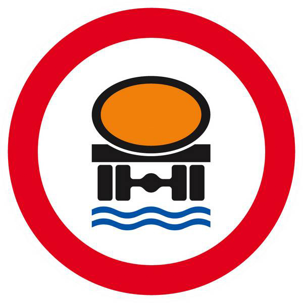 Panneau rigide INTERDIT TRANSPORT PROD. POLLUANTS LES EAUX D.80mm TALIAPLAST - 624286