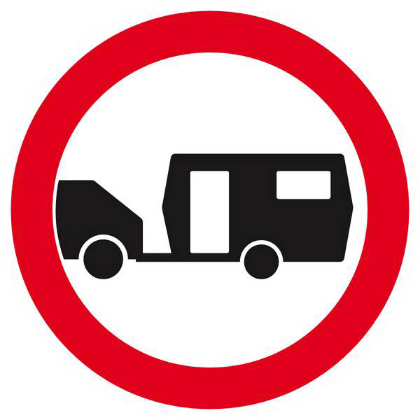 Panneau rigide INTERDIT AUX CARAVANES D.80mm TALIAPLAST - 624290