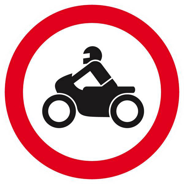 Panneau rigide INTERDIT AUX MOTOS D.80mm TALIAPLAST - 624293