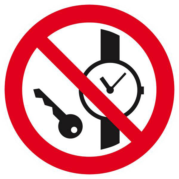 Panneau rigide ARTICLES METALLIQUES OU MONTRES INTERDITS D.80mm TALIAPLAST - 624318