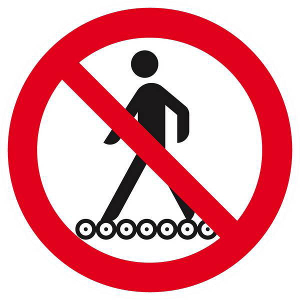 Panneau rigide INTERDIT DE MONTER SUR LE TAPIS ROULANT D.80mm TALIAPLAST - 624334