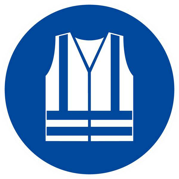 Panneau rigide GILET DE SECURITE HAUTE VISIBILITE OBLIGAT. D.80mm TALIAPLAST - 624540