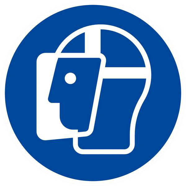 Panneau rigide VISIERE DE PROTECTION OBLIGATOIRE D.80mm TALIAPLAST - 624541