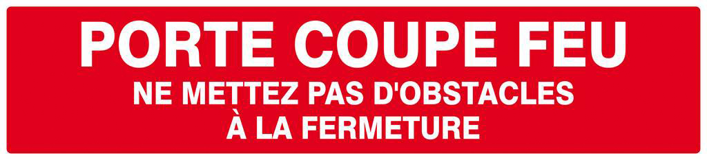 PORTE COUPE-FEU (+ texte) 330x75mm TALIAPLAST - 625121