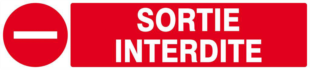 Panneau rigide SORTIE INTERDITE 330x75mm TALIAPLAST - 625224