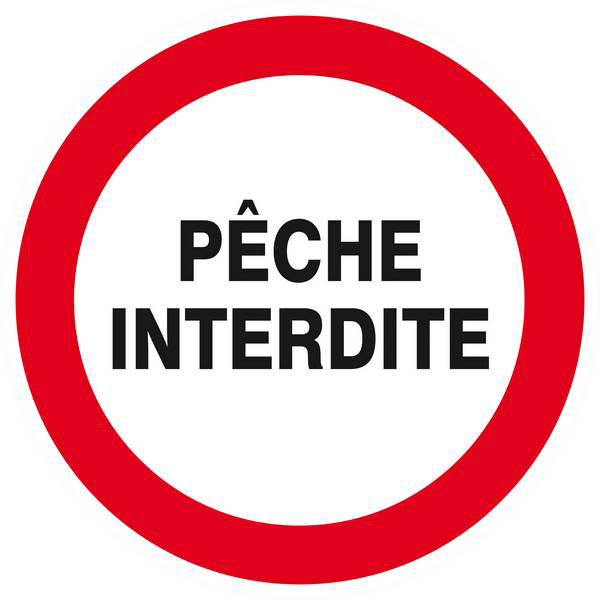Panneau rigide PECHE INTERDITE Ø180MM TALIAPLAST - 627237