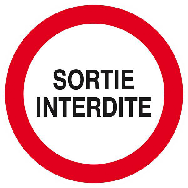 Panneau rigide SORTIE INTERDITE Ø180MM TALIAPLAST - 627246