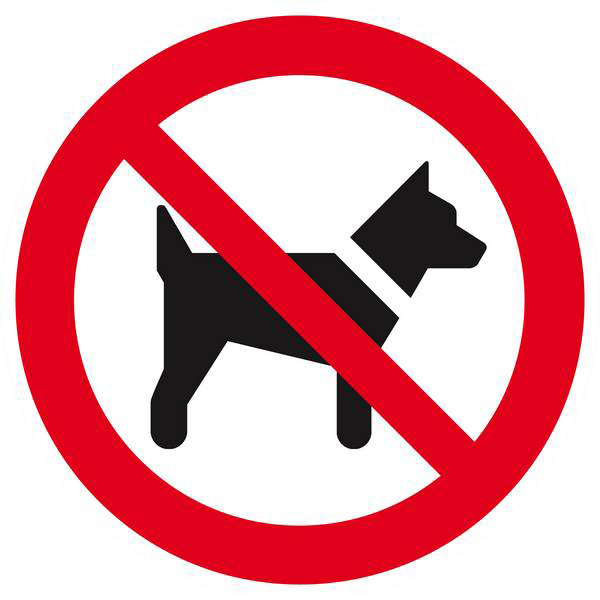 Panneau rigide INTERDIT AUX CHIENS Ø180MM TALIAPLAST - 627248