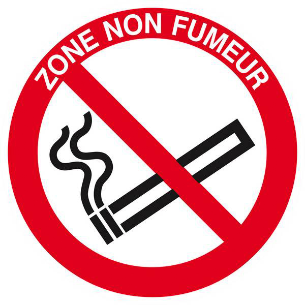 Panneau rigide ZONE NON FUMEUR Ø180MM TALIAPLAST - 627249