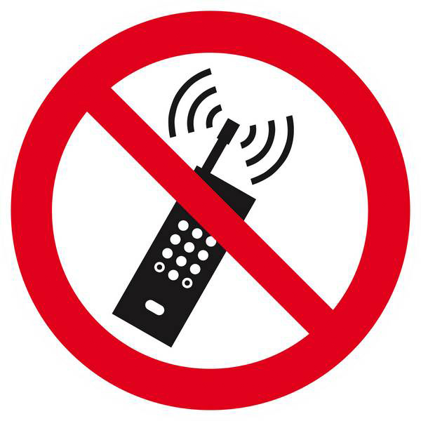 Panneau rigide INTERDICTION D'ACTIVER DES TELEPHONES MOBILES Ø180MM TALIAPLAST - 627255