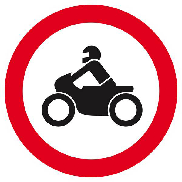 Panneau rigide INTERDIT AUX MOTOS Ø180MM TALIAPLAST - 627293