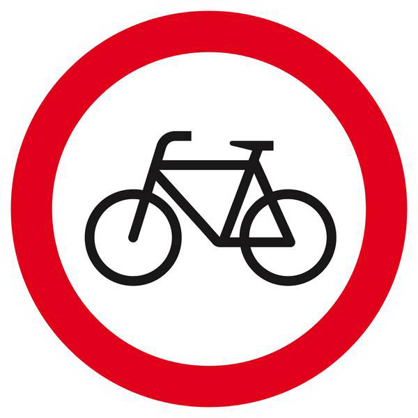 Panneau rigide INTERDIT AUX VELOS Ø180MM TALIAPLAST - 627298