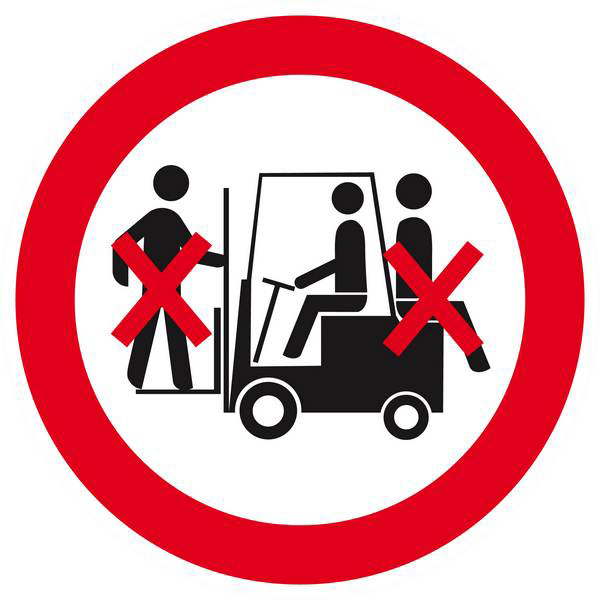 Panneau rigide INTERDIT DE TRANSPORTER DES PERSONNES Ø180MM TALIAPLAST - 627321