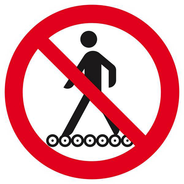 Panneau rigide INTERDIT DE MONTER SUR LE TAPIS ROULANT Ø180MM TALIAPLAST - 627334