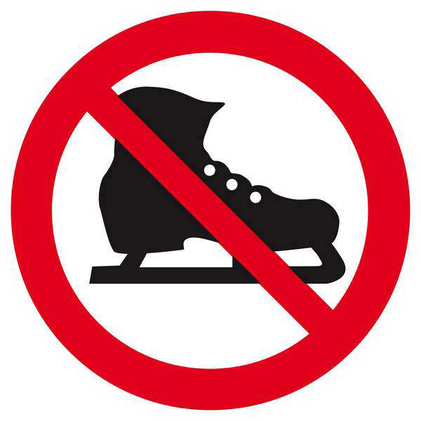 Panneau rigide PATINS INTERDITS Ø180MM TALIAPLAST - 627343