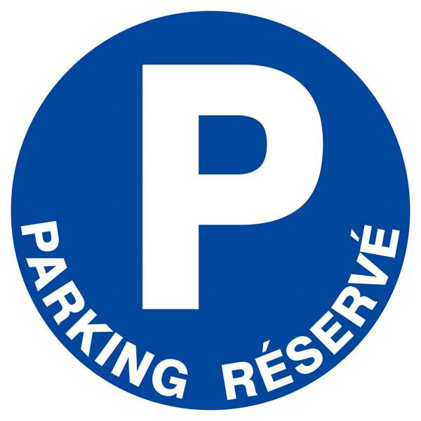 Panneau rigide PARKING RESERVE Ø180MM TALIAPLAST - 627522