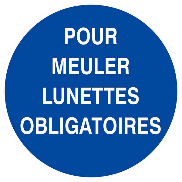 Panneau rigide POUR MEULER LUNETTES OBLIGATOIRES Ø180MM TALIAPLAST - 627531
